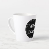 Strak, modern, gepolijst en aanpasbaar latte mok (Linkerhoek)