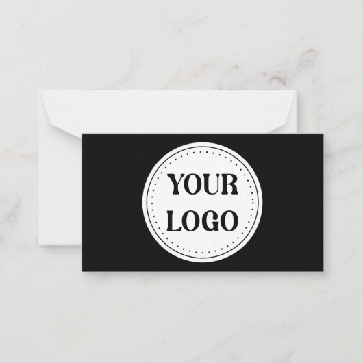 Strak, modern, gepolijst en aanpasbaar. notitiekaartje (Voorkant)