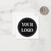 Strak, modern, gepolijst en aanpasbaar notitiekaartje (Voorkant / Achterkant in situ)