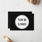 Strak, modern, gepolijst en aanpasbaar. notitiekaartje (Voorkant / Achterkant in situ)