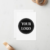 Strak, modern, gepolijst en aanpasbaar notitiekaartje (Voorkant / Achterkant in situ)