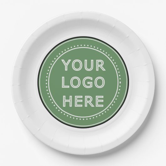 Strak, modern, gepolijst en aanpasbaar. papieren bordje (Voorkant)