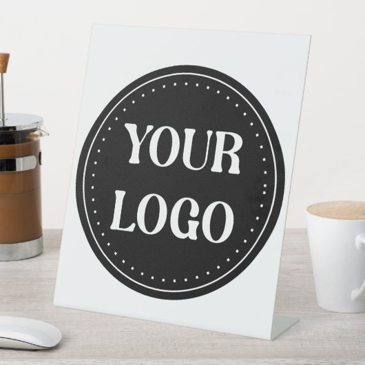 Strak, modern, gepolijst en aanpasbaar reclamebord met voetstuk (Insitu)