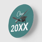 Strak, modern, gepolijst en aanpasbaar. ronde klok (Hoek)