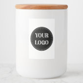 Strak, modern, gepolijst en aanpasbaar voedselcontainer etiket (Voorkant)