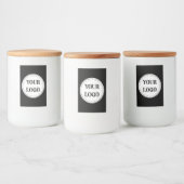 Strak, modern, gepolijst en aanpasbaar. voedselcontainer etiket (Flessen)