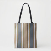 Strak modern streeppatroon tote bag (Voorkant)