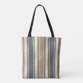 Strak modern streeppatroon tote bag (Achterkant)