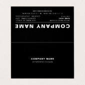 Strak Modern - Zwart & Wit - Dubbele Loyaliteit Visitekaartje (Buitenkant ongevouwen)