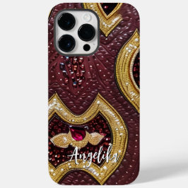 Strak namaakleer Abstract Minimalistisch | Op maat Case-Mate iPhone 14 Pro Max Hoesje