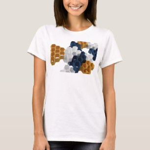 Strak oranje ABSTRACTE KUNST Kunstprint T-shirt