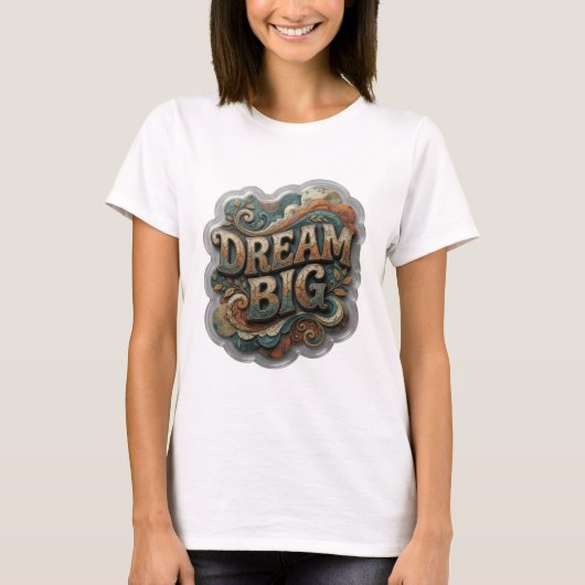 Strak Oranje DROOM GROOT Grafisch T-shirt (Voorkant)