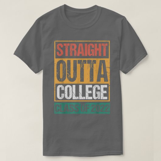 STRAK OUTTA COLLEGE 2022 Afstuderen Hoger Afstudee T-shirt (Design voorkant)