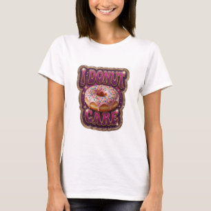 Strak Paars I DONUT CARE Tekst Design T-shirt