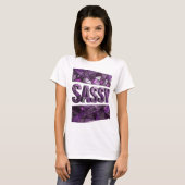 Strak Paarse SASSY Statement Design T-shirt (Voorkant volledig)