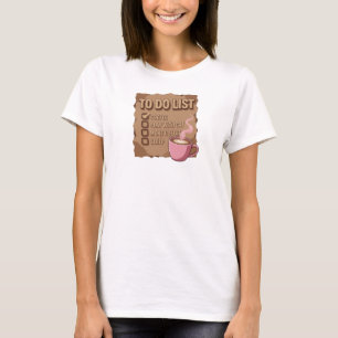 Strak Roze COFFIE SPEEL MET KAT Maatwerk Creatie T-shirt