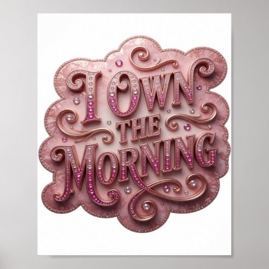 Strak Roze I BEZIT DE OCHTEND Poster (Voorkant)