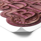 Strak Roze INCREDIBLE Tekst Design Poster (Hoek)