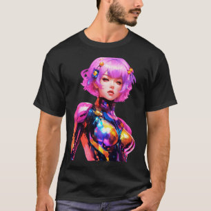 Strak ruimtepak gedragen door een vrouw t-shirt