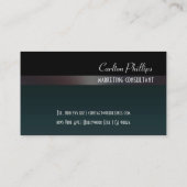 Strak + schoon/borstelig staal. visitekaartje (Achterkant)