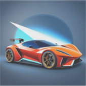 Strak sportauto met modern design sticker (Voorkant)