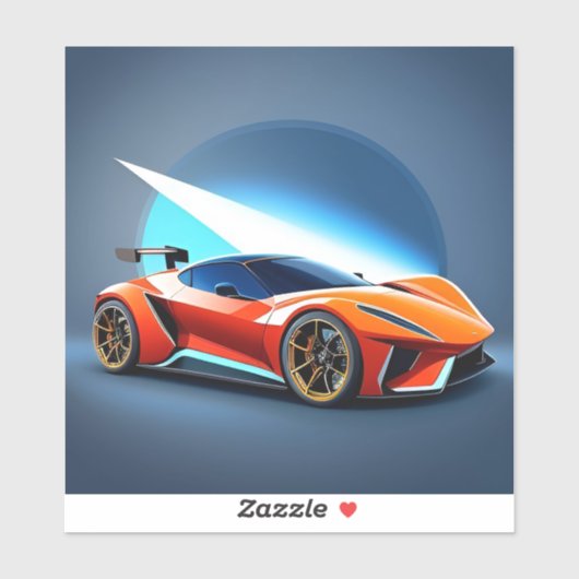 Strak sportauto met modern design sticker (Vel)