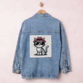 Strak & Stijlvolle Koele Kat Denim Jacket (Hangar)