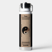 Strak Uniek Zen Bamboe Yin Yang Symbool  Waterfles (Achterkant)