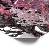 Strak Zilver ABSTRACTE KUNST Abstract ontwerp Poster (Hoek)