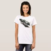 Strak Zilver ABSTRACTE KUNST Design T-shirt (Voorkant volledig)