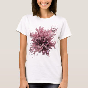 Strak Zilver ABSTRACTE KUNST Draagbare Kunst T-shirt