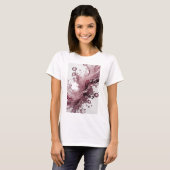 Strak Zilver ABSTRACTE KUNST Draagbare Kunst T-shirt (Voorkant volledig)