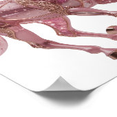 Strak Zilver ABSTRACTE KUNST Statement Design Poster (Hoek)