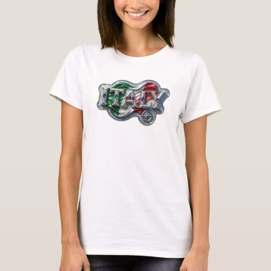 Strak Zilver ITALY Shirt Ontwerp (Voorkant)