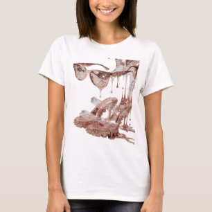 Strak Zilver ROSE GOLD GLAMOUR Artistiek Motief T-shirt