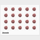 Strak Zilver ROZE ROZEN EN GLITTER Sticker Motief (Vel)