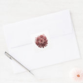 Strak Zilver ROZE ROZEN EN GLITTER Sticker Motief (Envelop)