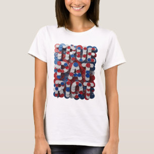 Strak Zilver TRUE PATRIOT RIOT Print T-shirt