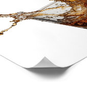 Strak Zilver WHISKY SPLASH Poster (Hoek)