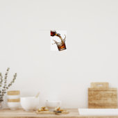 Strak Zilver WHISKY SPLASH Poster (Keuken)