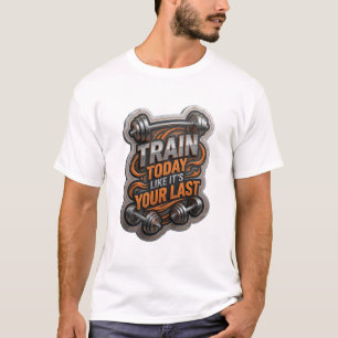 Strak Zilveren TRAIN Vandaag ALS OF HET JE LAATSTE T-shirt