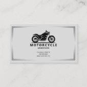Strak zwart motorfiets silhouet visitekaartje (Voorkant)
