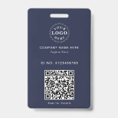 Strakke aangepaste ID-badge – Logo en scanbare QR Badge (Achterkant)