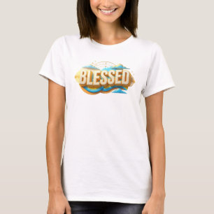 Strakke BLESSED Creative Print T-shirt