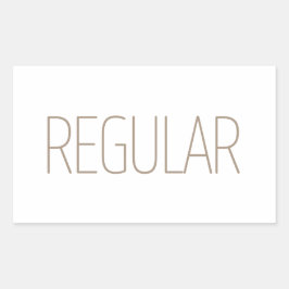 Strakke bruine gewone koffie rechthoekige sticker