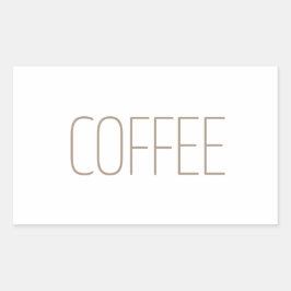 Strakke Bruine Koffie Rechthoekige Sticker
