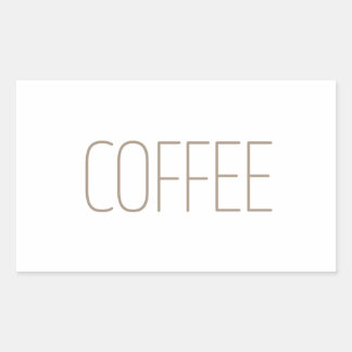 Strakke Bruine Koffie Rechthoekige Sticker