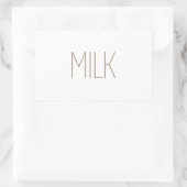 Strakke Bruine Melk Rechthoekige Sticker (Tas)