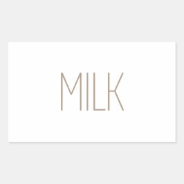 Strakke Bruine Melk Rechthoekige Sticker