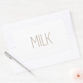 Strakke Bruine Melk Rechthoekige Sticker (Envelop)